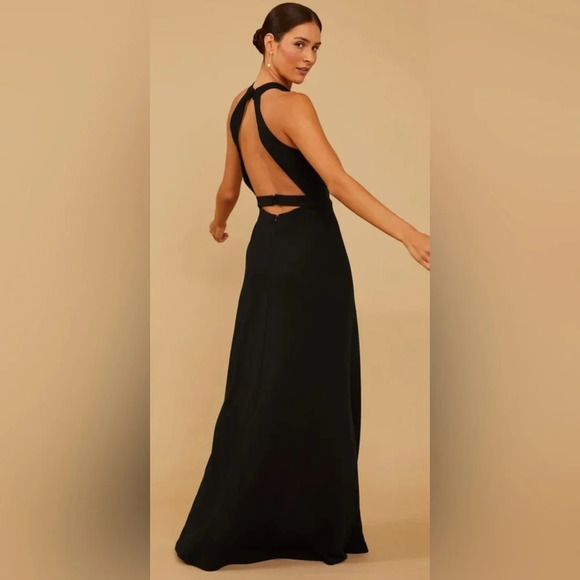 NEW with tags (NWT) Altar’d State Black Privet Luxe Crepe Dress - Picture 3 of 4